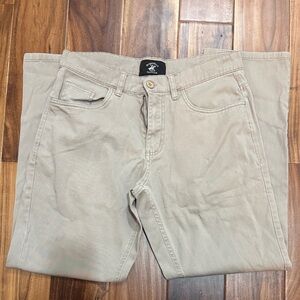 Men's Khaki Straight-Leg Pants - Beige